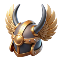 rare gothic A stylized, winged helmet, adorned with feathers and horns. NO BACKGROUND with Transparent Background. studio quality png