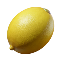 stunning notable A single, ripe lemon. NO BACKGROUND with Transparent Background. png