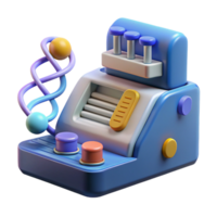 acclaimed industrial DNA sequencing machine analyzing genetic code, NO BACKGROUND with Transparent Background. masterfully captured png