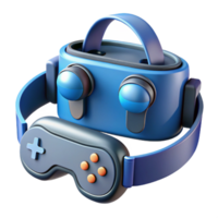 pristine rustic Virtual reality headset with controllers, NO BACKGROUND with Transparent Background. ultra HD png