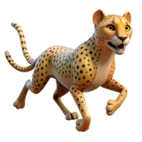 memorable industrial A running cheetah, full body, NO BACKGROUND with Transparent Background. top-tier png