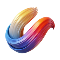 spectacular peaceful avant-garde A stylized abstract brush stroke. NO BACKGROUND with Transparent Background. 8K png