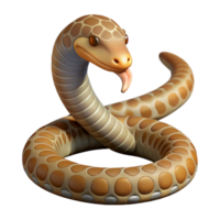 mysterious captivating A slithering rattlesnake, NO BACKGROUND with Transparent Background. studio quality png