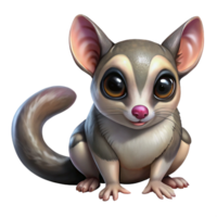 energetic immaculate A drawing of a sugar glider NO BACKGROUND with Transparent Background. premium png