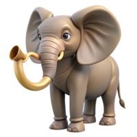 inspired impressionist A trumpeting African elephant, NO BACKGROUND with Transparent Background. luxury png