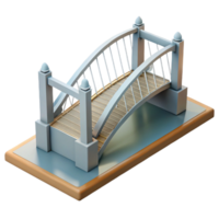 hipnotizante meio século arquitetônico modelo do uma moderno ponte não fundo com transparente fundo. impecável png