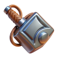 hypnotic reflective impressionist Mjolnir pendant, Viking symbol, NO BACKGROUND with Transparent Background. genuine png