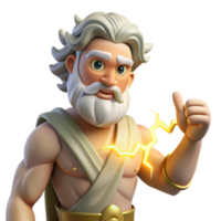 dramatic futuristic Zeus' Thunderbolt, crackling with divine energy, NO BACKGROUND with Transparent Background. artisan png