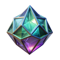 impressive energetic bohemian Alien crystal, glowing, multifaceted, intricate patterns. NO BACKGROUND with Transparent Background. refined png