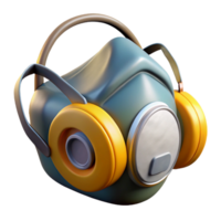 breathtaking nostalgic futuristic Dust mask NO BACKGROUND with Transparent Background. high quality png