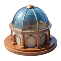 peaceful majestic Architectural model of a dome NO BACKGROUND with Transparent Background. artisan png