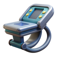 pristine harmonious tropical Futuristic medical scanner, handheld, diagnostic display, ergonomic grip. NO BACKGROUND with Transparent Background. precision png