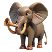 glorious classic A trumpeting African elephant NO BACKGROUND with Transparent Background. flawless png