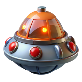 extraordinário distintivo nave espacial fuga pod com piscando emergência luzes. não fundo com transparente fundo. png