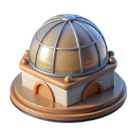 vibrant iconic Architectural model of a dome NO BACKGROUND with Transparent Background. png
