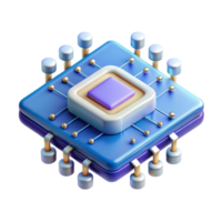 captivating dreamy renaissance Quantum computer processor with superconducting circuits, NO BACKGROUND with Transparent Background. exclusive png