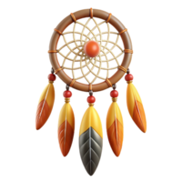 alluring coveted A Native American Dreamcatcher, webbed circle with feathers, NO BACKGROUND with Transparent Background. png
