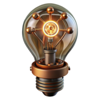 rare coastal Steampunk light bulb with exposed filaments and intricate wiring. NO BACKGROUND with Transparent Background. high resolution png