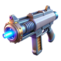 impressive coveted Sci-fi plasma rifle with glowing energy cell NO BACKGROUND with Transparent Background. png