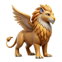 standout bohemian Griffin, eagle-lion hybrid, NO BACKGROUND with Transparent Background. handcrafted png