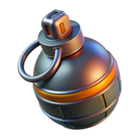glorious impressionist Futuristic grenade, explosive device, digital timer. NO BACKGROUND with Transparent Background. expertly shot png
