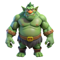 spectacular distinguished A Troll, large, hulking humanoid creature, NO BACKGROUND with Transparent Background. png