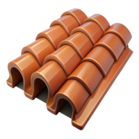 exquisite retro Terracotta roof tile texture, NO BACKGROUND with Transparent Background. flawless png