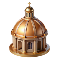 enchanting coveted Baroque church dome cupola, NO BACKGROUND with Transparent Background. png