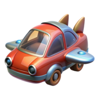 dramatic enchanting Flying car with retractable wings, NO BACKGROUND with Transparent Background. gallery standard png