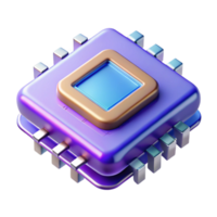 calm exquisite Quantum computer processor chip, NO BACKGROUND with Transparent Background. luxury png