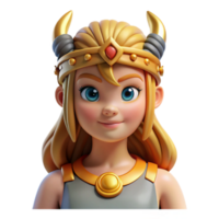 vibrant coveted Freyja, Norse goddess of love, NO BACKGROUND with Transparent Background. png