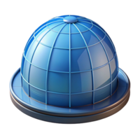 fascinating surreal Blueprint of a monolithic dome NO BACKGROUND with Transparent Background. refined png