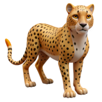 vibrant organic A stalking cheetah, NO BACKGROUND with Transparent Background. elite png