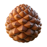 elegant exemplary A single closed pine cone NO BACKGROUND with Transparent Background. png