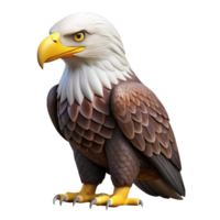 hypnotic rare A majestic bald eagle perched, NO BACKGROUND with Transparent Background. png