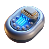 sumptuous unforgettable Advanced medical implant with glowing circuitry. NO BACKGROUND with Transparent Background. png