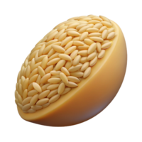 whimsical splendid Single grain of rice NO BACKGROUND with Transparent Background. artisan png