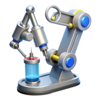 enchanting peaceful elegant Robotic surgery arm with surgical instruments, NO BACKGROUND with Transparent Background. genuine png