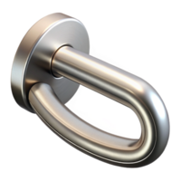 energetic pristine Modern door handle, brushed metal, minimalist, NO BACKGROUND with Transparent Background. original png