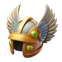 beautiful elegant A winged helmet, adorned with feathers, NO BACKGROUND with Transparent Background. detailed png