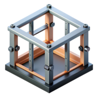 exemplary minimalist Wall stud framing detail, NO BACKGROUND with Transparent Background. impeccable png