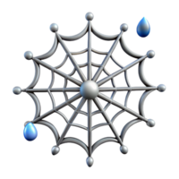 inspired abstract Spider web with dew drops NO BACKGROUND with Transparent Background. high quality png