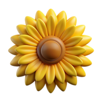 hypnotic tranquil elegant A single sunflower head facing forward NO BACKGROUND with Transparent Background. luxury png
