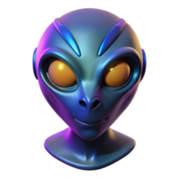 glorious whimsical impressionist Alien mask with glowing eyes. NO BACKGROUND with Transparent Background. perfect clarity png