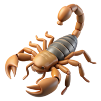 fascinating unparalleled A close-up of a scorpion NO BACKGROUND with Transparent Background. png