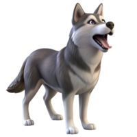 joyful sumptuous A Siberian Husky, howling. NO BACKGROUND with Transparent Background. artisan png