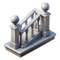 timeless coastal Sketch of a balustrade NO BACKGROUND with Transparent Background. high resolution png