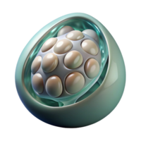 ethereal radiant Alien egg sac with translucent membrane and visible embryos NO BACKGROUND with Transparent Background. detailed png