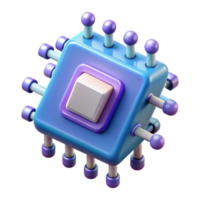 enchanting nordic Quantum computer processor NO BACKGROUND with Transparent Background. luxury png