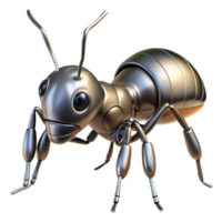 sumptuous distinguished Robotic ant with metallic mandibles. NO BACKGROUND with Transparent Background. png